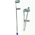 thumbnail image 1 of Bastón para caminar Muletas de codo plegables Muletas de antebrazo telescópicas Puño ergonómico de altura ajustable, Aluminio, Ligero (Plata), 1 of 5