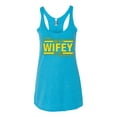 thumbnail image 2 of The Best Wifey in the Universe | Womens Mother's Day Premium Tri-Blend Racerback Tank Top, Vintage Turquoise, X-Large, 2 of 4
