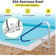 thumbnail image 4 of Historyli Barandilla para piscina de 55" x 32" de acero inoxidable 304 con cubierta antideslizante de nailon azul para piscinas enterradas, color azul., 4 of 7