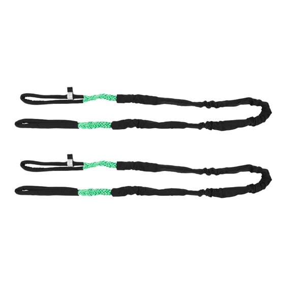 2 Pack 1/2" x 8' GREEN Eye & Eye Synthetic Super Sling w/ Protective Cordura Sleeve (Vertical 6120/ Choker 5200/ Basket 12,240 lbs WLL) Auto Hauling/Towing, Rigging