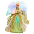 thumbnail image 2 of Northlight Color-Changing Fiber Optic Angel Christmas Tree Topper - 12" - Gold, 2 of 6