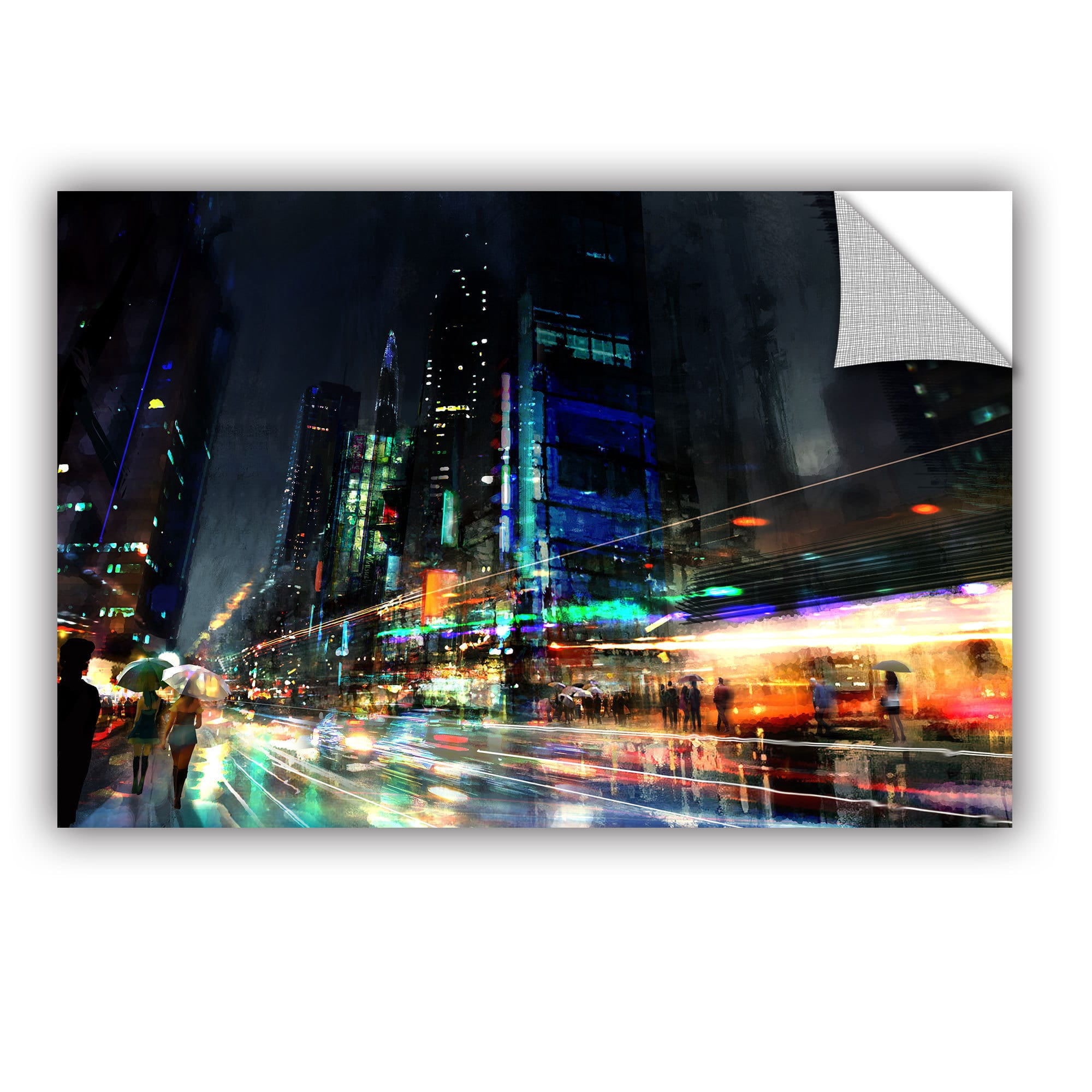 ArtWall Philip Straub "Night City 3" ArtAppealz Removable Wall Art