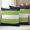 Navy blue Green, variant on Haze Blue Aqua Stripe Outdoor Waterproof Pillow Covers, Modern Art Horizontal Striped Decorative Square Throw Pillowcase Sofa Cushion Sham for Patio/Couch/Chair, 18"x18" 2 Pack