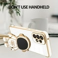 thumbnail image 2 of for Samsung Galaxy A53 5G Case Astronaut Plating Electroplate Luxury Elegant Case Camera Protector Kickstand Shockproof Protective Corner Back Cover Galaxy A53 5G Case -White, 2 of 10