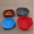 thumbnail image 3 of TELOLYir Fryer Liners Silicone,Effectively Separates Excess Oil for Healthierir Fryer Liners,More Cooking Methods Siliconeir Fryer Basket Liners,Black1, 3 of 3