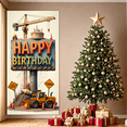 thumbnail image 5 of Construction Themed Happy Birthday Backdrop Banner with Cranes Mixers Party Decorations for Birthday Party Photo Booth Supplies Kids Celebration Background Decor, 5 of 8