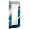 thumbnail image 4 of "Sapphire Sea" 72"x 36" Reverse Printed Tempered Art Glass with 60"x20" Rectangular Beveled Mirror, 4 of 4