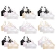 thumbnail image 3 of 3 Pack Training Bra for Girls Seamless Sports Bra, Padded Everyday Bra Bralette,Crop Cami Tank Top 12-16 Years, 3 of 9