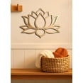 thumbnail image 3 of Large Modern Lotus Metal Wall Art Decor, Elegant Floral Metal Wall Hanging Ornament, Stylish Lotus Sculpture Wall Decoration Perfect for Living Room Indoor Home Decor to Enhance Interior Ambiance, 3 of 5
