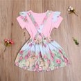 thumbnail image 4 of Maxcozy Toddler Kids Baby Girls Easter Outfit T-Shirt Tops Strap Bunny Skirt 2Pcs Clothes Set, 4 of 7