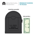 thumbnail image 6 of Architectural Mailboxes Winston™ Heavy duty Steel Metal Post Mounted Mail Box for outside, Black, Medium USPS Approved Curbside Mailbox, 6 of 10