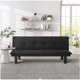 thumbnail image 3 of Futon Sofa Bed , 63.8'' Black Faux Suede Convertible Sofa Couch for Living Rooms, Apartments, And Offices,Living Room Sofas My Lux Decor Round, 3 of 6