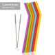thumbnail image 4 of Silicona Reutilizable Pajas Accesorios para beber Bebidas Batido Batido Flexible Paja Botella de agua Reemplazo Color aleatorio 6 Piezas 2 Pinceles Monstrate HA011566-01, 4 of 7