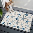 thumbnail image 4 of Summer Marine Life Washable Small Entryway Area Rugs 2'x3', Watercolor Blue Starfish Ocean Landscape Low Pile Throw Rug Non-Slip Sturdy Edge Binding Carpet for Front Door Floor Room Entry, 4 of 9