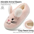thumbnail image 3 of Ecetana Womens Fuzzy Slippers 3D Rabbit Closed Back Slippers Fluffy Non-Slip Indoor Warm House Slippers for Women, 3 of 7