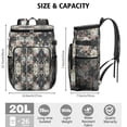 thumbnail image 2 of Romantic Floral and Leopard Print Backpack Cooler - 20L High Capacity, Long-Lasting Insulation for Summer, 2 of 3