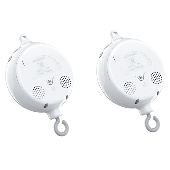 2X Motor Móvil de Cuna Caja de Música para Bebés Spinner con 3 Modos Volumen Ajustable 12 Canciones