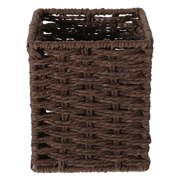 Mesa de almacenamiento de tejido a mano 1pc Tabla de té Sundries Basket Office Desktop Pen Holder