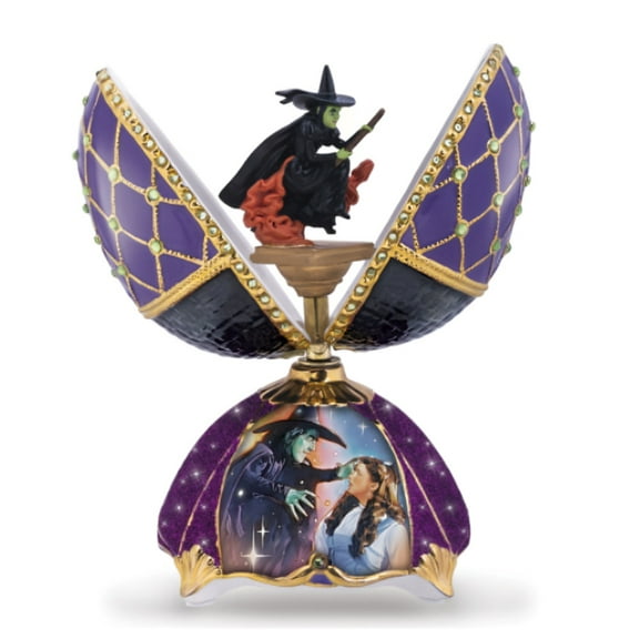 The Bradford Exchange The Wizard of Oz Music Box Issue #2 The Wicked Witch Heirloom Porcelain® with 22K-Gold Accents Faux Jewels and Beloved Film Melody by Peter Carl Fabergé’s Eggs 6.5-inches