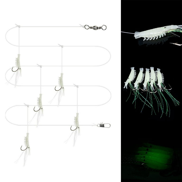 Multi purpose 5pcs Fly Fishing Shrimp Lure Bait Hook for Trout and Salmon