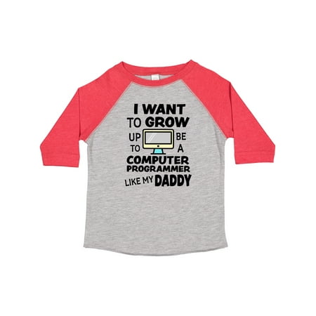 

Inktastic I Want to Grow Up to Be a Computer Programmer Like My Daddy Gift Toddler Boy or Toddler Girl T-Shirt