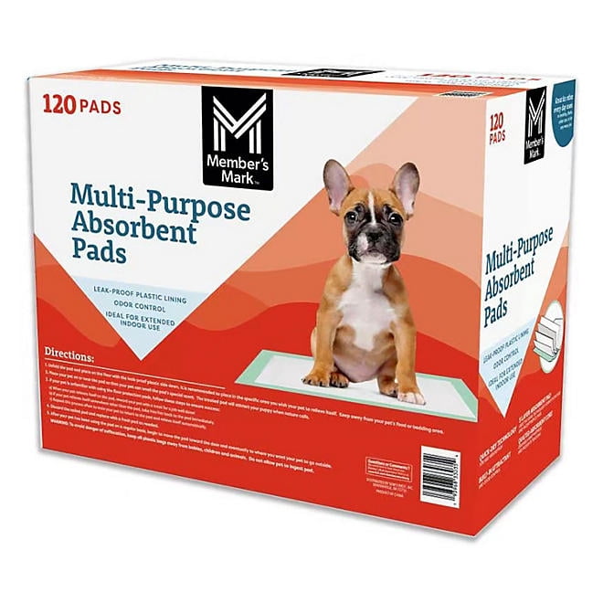 Puppy Training & Potty Multipurpose Absorbent Pads, 23" x 24", 120 ct.