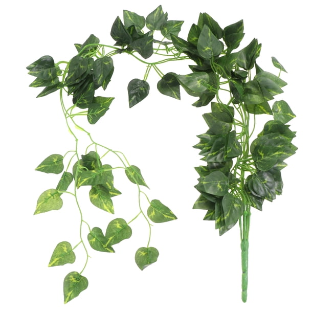 OUNONA - 1 pieza de hojas artificiales de Scindapsus, hiedra, plantas de enredadera para decoración del hogar, interior y exterior (hojas de Scindapsus)