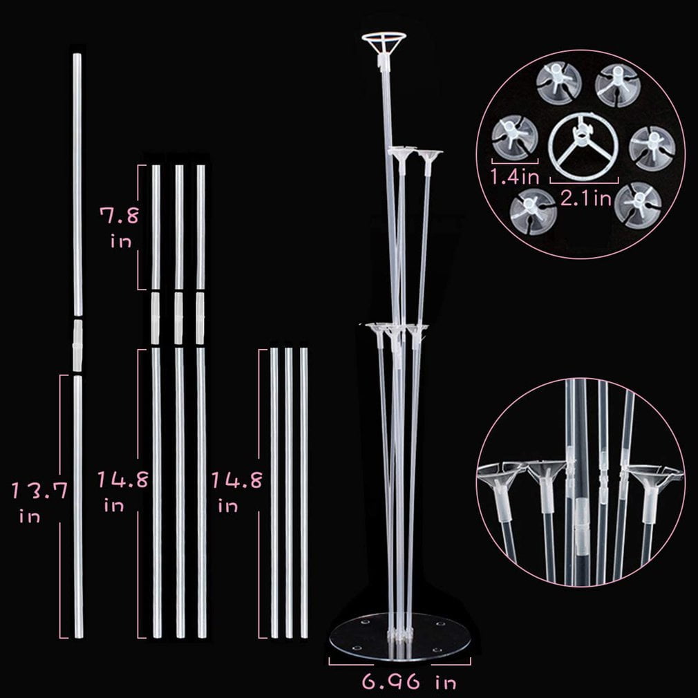 Transparent Balloon Stand Kit Plastic Balloon Stick Holder Balloon