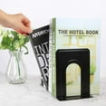 thumbnail image 6 of Heavy Duty Bookends for Shelves, Anti-Slip Base, Black, Great for Library, Office, Home, School, 4 Pairs, 6 of 7