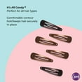 thumbnail image 3 of Goody Metal Contour Hair Snap Clips, 6 Count, Brunette Assorted Colors, Just Snap Into Place, Suitable for All Hair Types, Pain-Free Accessories for Women, Men, Boys and Girls, All Day Comfort, 3 of 4
