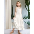 thumbnail image 3 of Arshiner Girls Summer Dress Boho Beach Casual Smocked Maxi Dresses, 3 of 9