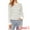 White, variant on DARING DIVA Striped Round Neck Fall Winter Pullover Sweater Tops XS White
