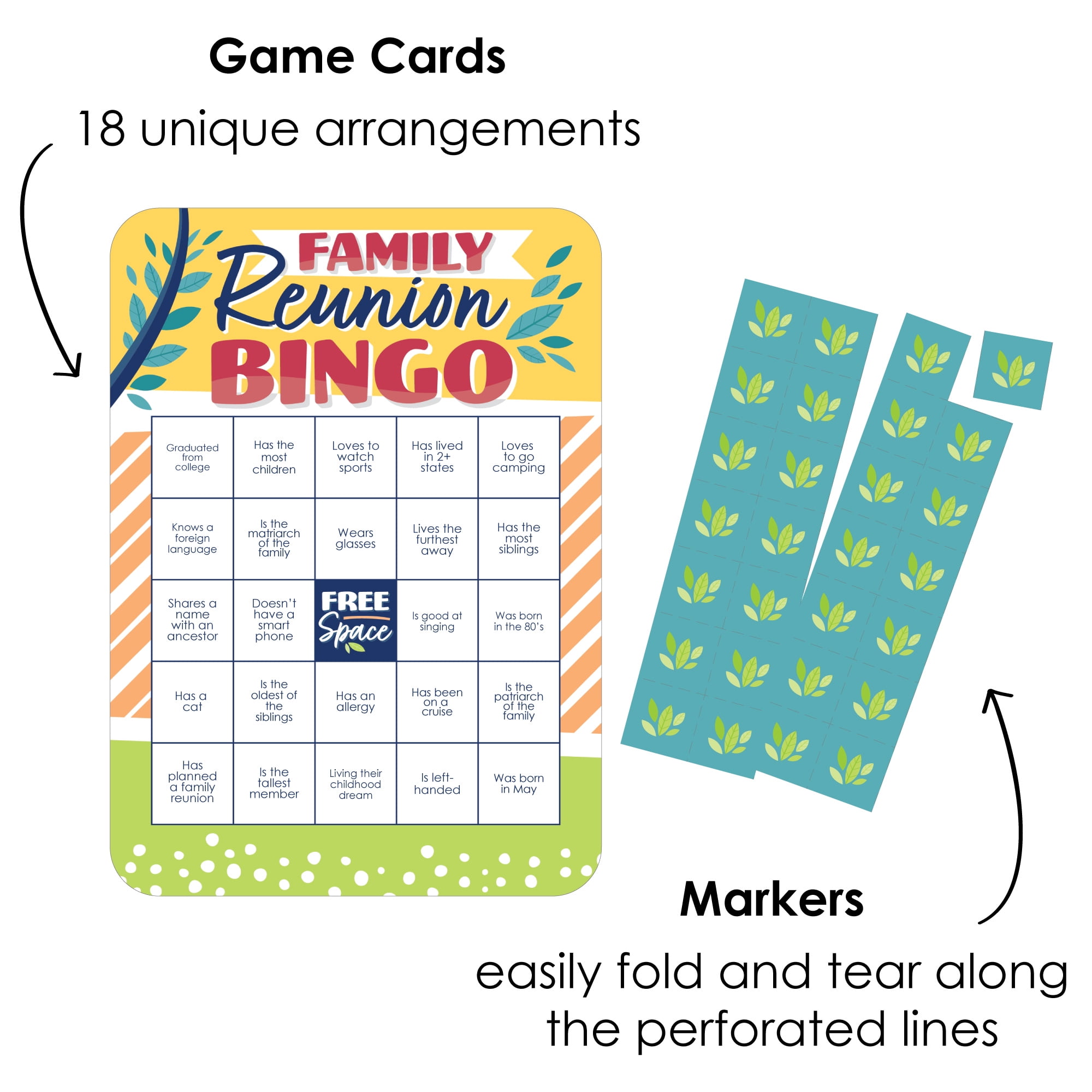 Big Dot of Happiness Colorful Family Reunion - Bingo Cards and Markers - Family Gathering Party Bingo Game - Set of 18 - Walmart.com big-dot-of-happiness-colorful-family-reunion-bingo-cards-and-markers-family-gathering-party-bingo-game-set-of-18-walmart-com