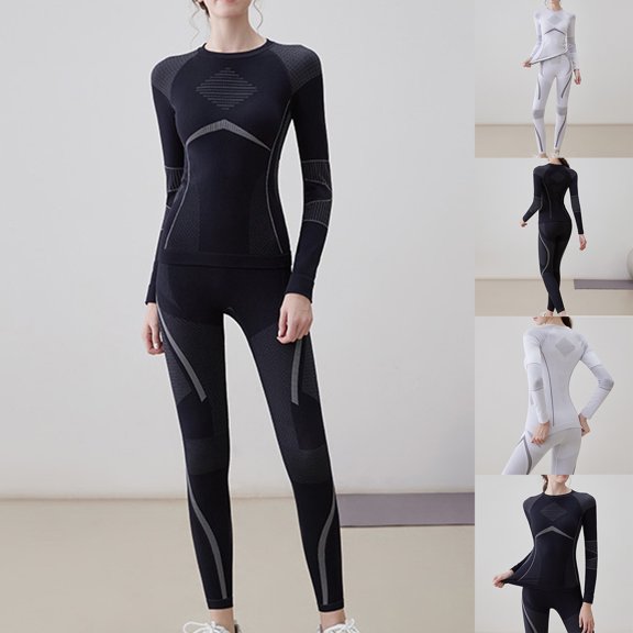 Miqool Womens Winter Ski Thermal Underwear Sets Quick Drying Base Layer Sets Breathable Warm Long Johns for Cold Weather