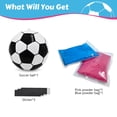 thumbnail image 3 of Kit de Polvo para Revelación de Género con Balón de Fútbol FIEKEICC Azul y Rosa, 3 of 8