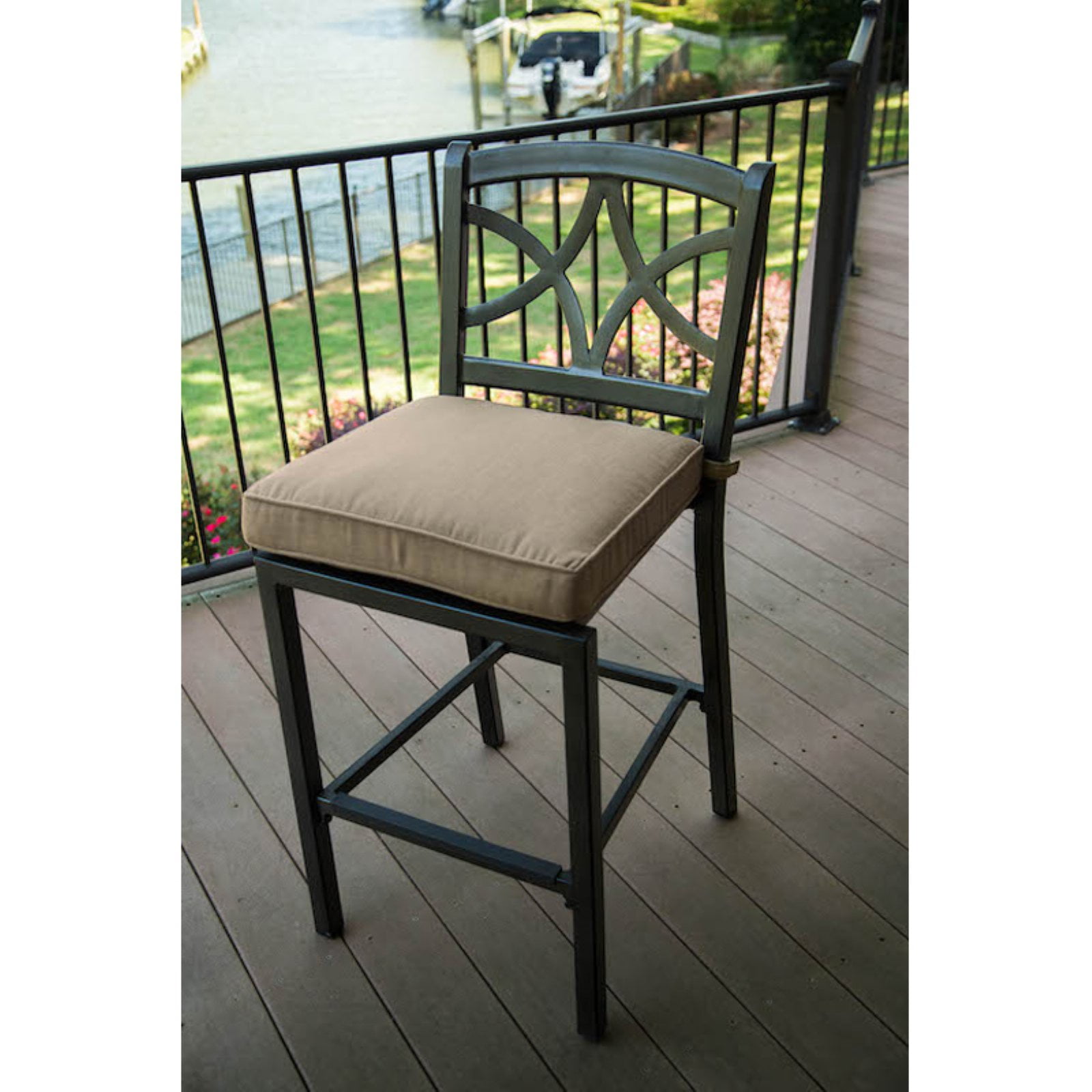 Agio Davenport Alumicast Outdoor Bar Stool Set of 4