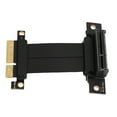 thumbnail image 1 of PCIE 4.0 Riser Cable, X16 High Speed 8GB S Graphics Card Extension Port Adapter, Flexible GPU Riser Cable for M.2 WiFi USB Sound Card SSD, 1 of 7