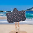 thumbnail image 2 of Yayeee Kids Hooded Towel with Hand Pockets Beach Soft Absorbent Bath Wrap 50 x 23.5 inch, Red Fireworks Pattern, 2 of 5