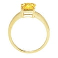 thumbnail image 4 of 2 ct Asscher Cut Natural Citrine Solitaire 18K Yellow Gold Womens Engagement Ring, 4 of 6