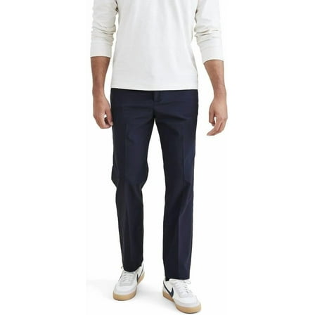 DOCKERS Mens Signature Go Straight Fit Khaki Smart 360 Tech Pants 40x32