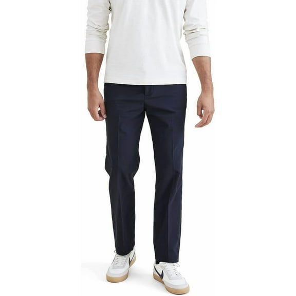 DOCKERS Mens Signature Go Straight Fit Khaki Smart 360 Tech Pants 40x32