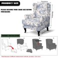 thumbnail image 7 of HUISEFOR French Country Wingback Chair Covers, Toile de jouy Wingback Armchair Slipcover, 2 Piece, 1 Wing Cover & 1 Cushion Cover, Anti‑Scratch, Easy to Install, Furniture Protector, 7 of 7