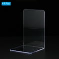 thumbnail image 3 of Uxcell Acrylic Bookends, 4 Pack L-shaped Book Ends for Shelves Desktop Bookshelf Magazine Organizer Holder, Clear, 3 of 6