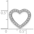 thumbnail image 4 of 14K White Gold 1/6Ct. Diamond Heart Chain Slide Made In India pm4851-016-wa, 4 of 5