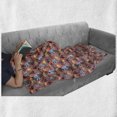 thumbnail image 6 of Animal Soft Flannel Fleece Throw Blanket, Modern Art Pattern for Lovers Circular Hexagonal Elements, Cozy Plush for Indoor and Outdoor Use, 50" x 60", Multicolor, by Ambesonne, 6 of 6