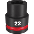 thumbnail image 2 of Milwaukee Tool SHOCKWAVE Impact Duty  3/4"Drive 22MM Standard 6 Point Socket, 2 of 2