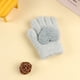 thumbnail image 1 of Guantes para niños, cálidos, de invierno, con forro polar, gruesos, de cinco dedos, multidedos, para niñas, de dedos completos, resistentes al frío, 1 of 6
