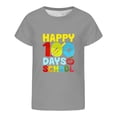 thumbnail image 3 of WERYOUNG Girl's T-Shirts 100 Days Of School Letter Print Short Sleeve Crew Neck Kids T Shirt Daily Wear Loose Fit Tee Shirts Home Lounging Comfortable Cozy Toddler Top, 3 of 4