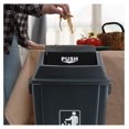 thumbnail image 6 of 4-Pack Plastic Garbage Can with Lid, Gray Trash Can, 13 Gallon, 6 of 7