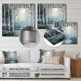 thumbnail image 4 of Designart "Mystic Moonlight Birch Woods II" Forest Metal Wall Art, 4 of 5